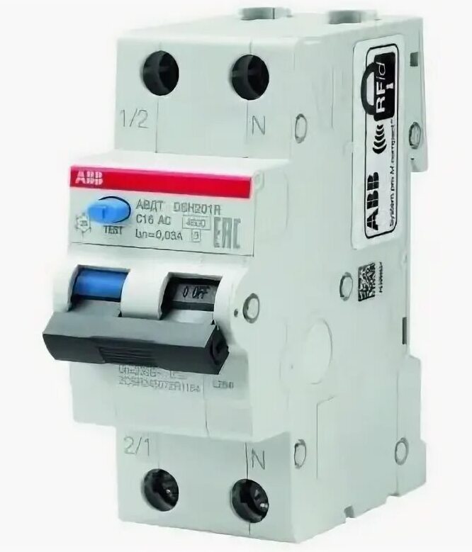 ABB DS201 new, 2CSR255180R1254, Автоматический выключатель дифференциального тока DS201 2 модуля DIN в Москве