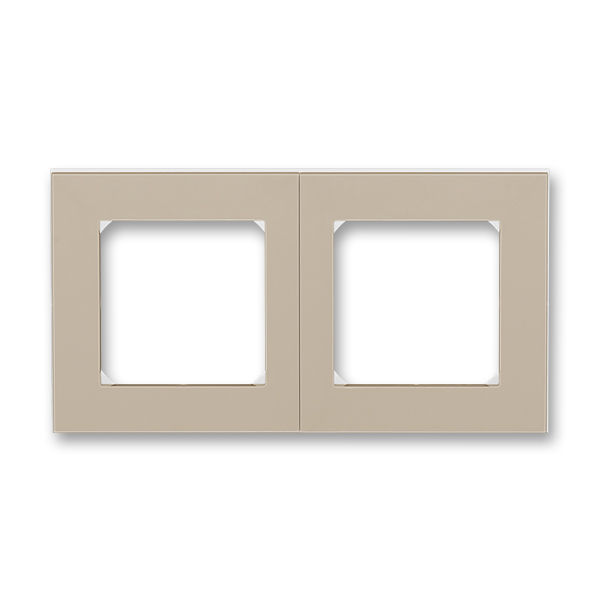 Рамка двойная ABB Levit кофе макиато-белый 2CHH015020A6018