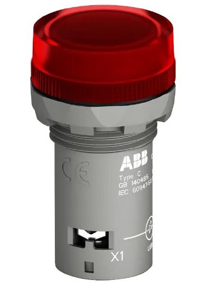 Лампа CL2-523R красная со встроенным светодиодом 230В AC. 1SFA619403R5231 ABB 523g встроен. 230 в ac зел в Москве