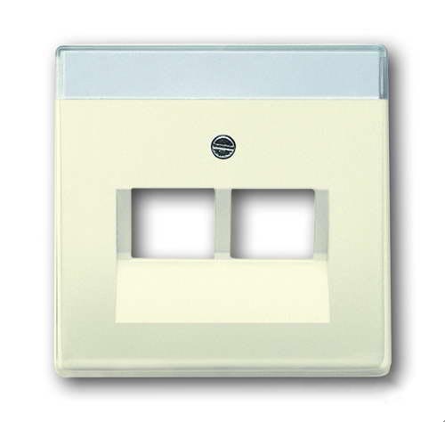 Розетка телефонная двойная RJ-41 (слоновая кость) 2CKA001710A3146 + 2CKA000230A0235