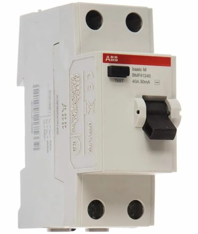 ABB Basic M BMF412 AC 2P 40A 30mA Выключатель диффер. тока (УЗО) 30мA тип 2CSF602041R1400 fh202ac узо 25a в Москве