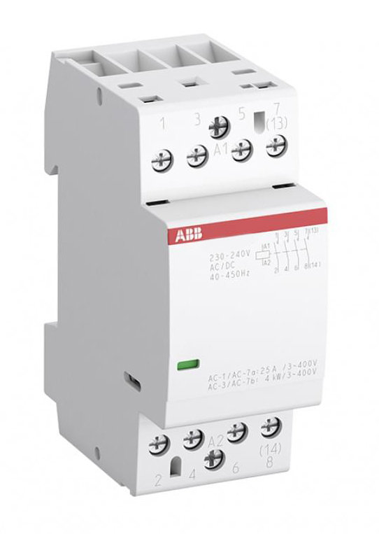 ABB Контактор ESB-24-22 модульный (24А АС1) 220В АС/DC