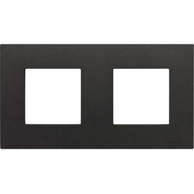 Рамка на 2 поста ABB Zenit, немецкий стандарт (антрацит) 2CLA227190N1001 + 2CLA227190N1001 + 2CLA227200N1801