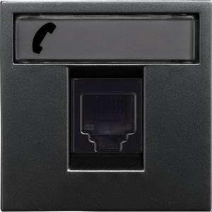 Розетка телефонная 6 контактов Zenit (антрацит) 2CLA221810N1801 + 2CLA201720A1001