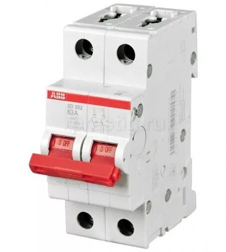 Выключатель автоматический дифференциальный DS202C 2п 16А C 30мА тип A ABB в Москве