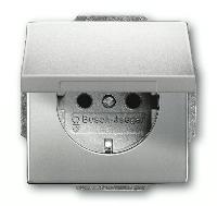 Розетка с заземлением с откидной крышкой 16 А / 250 В~ Pure Сталь 2CKA002018A1490