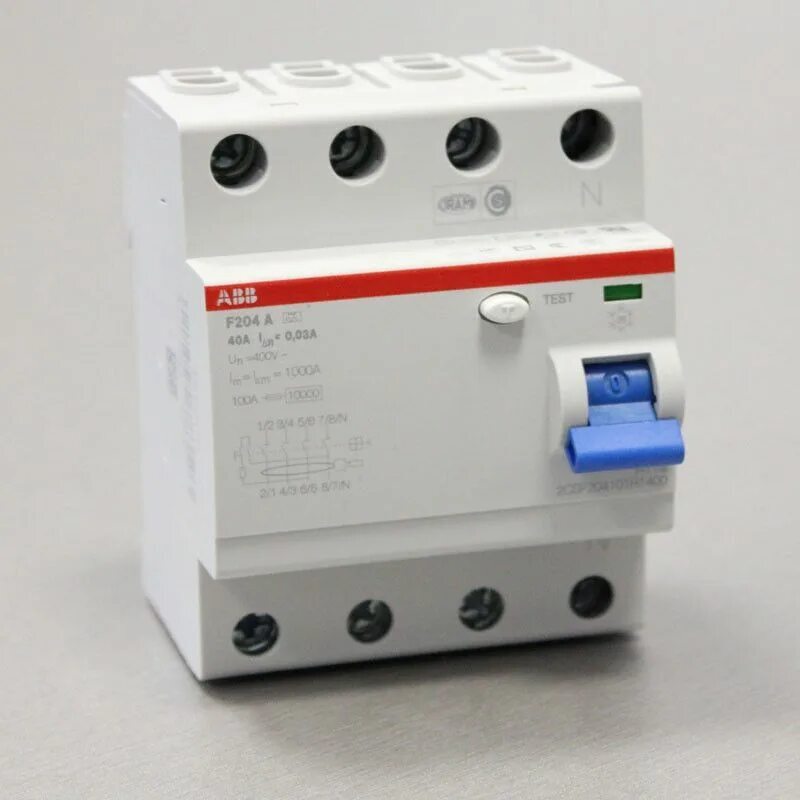 ABB F204 A-40/0,03 УЗО 4-x полюсное 40А 30mA тип А 10кА 2CSF204101R1400 2 20A в Москве