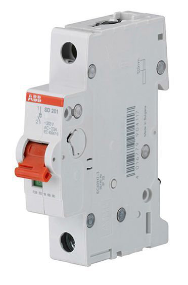 ABB SD201 Рубильник 1P 63A рычаг красный