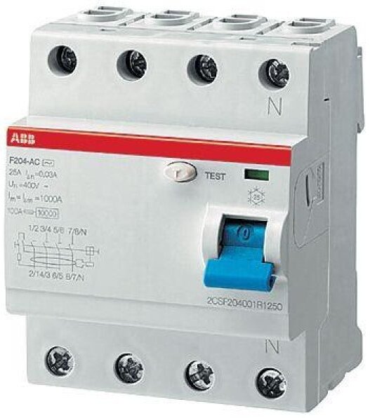 ABB F204 УЗО 4P 125A тип AC 300mA 2CSF204001R3950 в Москве