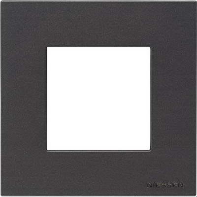 Рамка на 1 пост ABB Zenit, немецкий стандарт (антрацит) 2CLA227190N1001 + 2CLA227100N1801