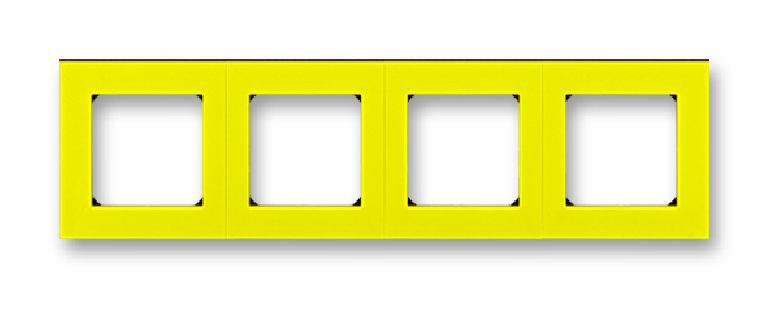 ABB Levit Рамка 4 поста жёлтый-дымчатый чёрный, 2CHH015040A6064 в Москве