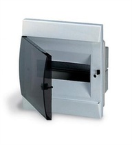 ABB Unibox Бокс встраеваемый белый 12 модулей c дымчатой дверью IP40 (с клем. блоком) 1SL0511A06