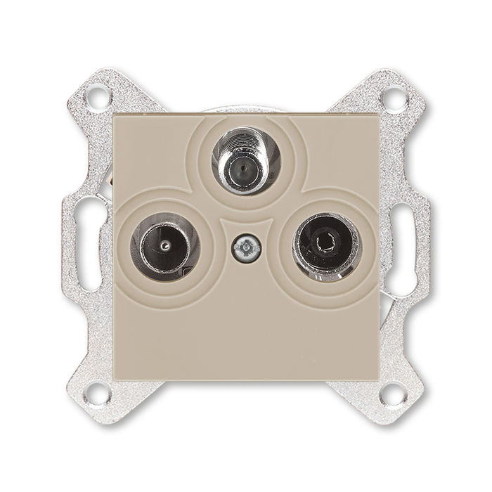 Розетка TV-R-SAT единственная ABB Levit, кофе макиато 2CHH083303A6018