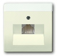 Розетка телефонная одинарная RJ-41 (слоновая кость) 2CKA001710A3147 + 2CKA000230A0378