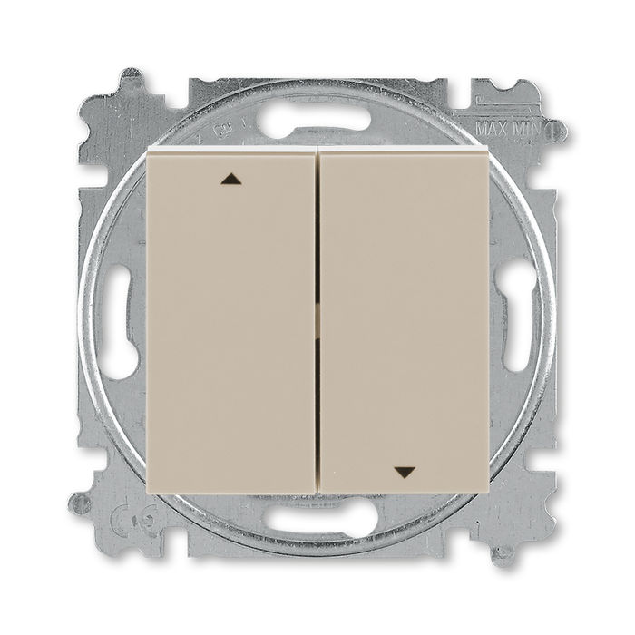 Выключатель управления жалюзи клавишный ABB Levit, кофе макиато-белый 2CHH598945A6018