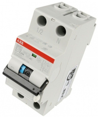 ABB DS201 C10 A10 Диффер. автомат 2-х полюсный 10А 10mA тип А 2CSR255140R0104 sh201 в Москве