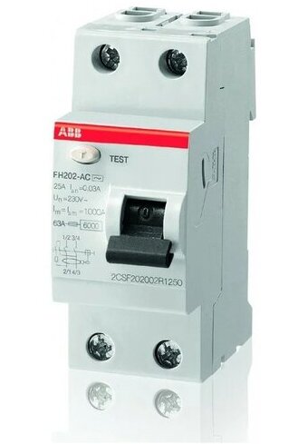 Выключатель дифференциального тока 2P 16А 30мА FS400 (тип А) ABB 2CCL562310E0164 в Москве