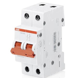 ABB SHD202 Рубильник 2P 32A рычаг красный