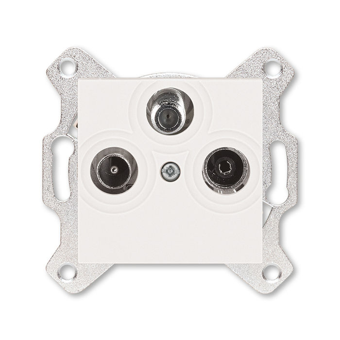 Розетка TV-R-SAT единственная ABB Levit, жемчуг 2CHH083303A6068