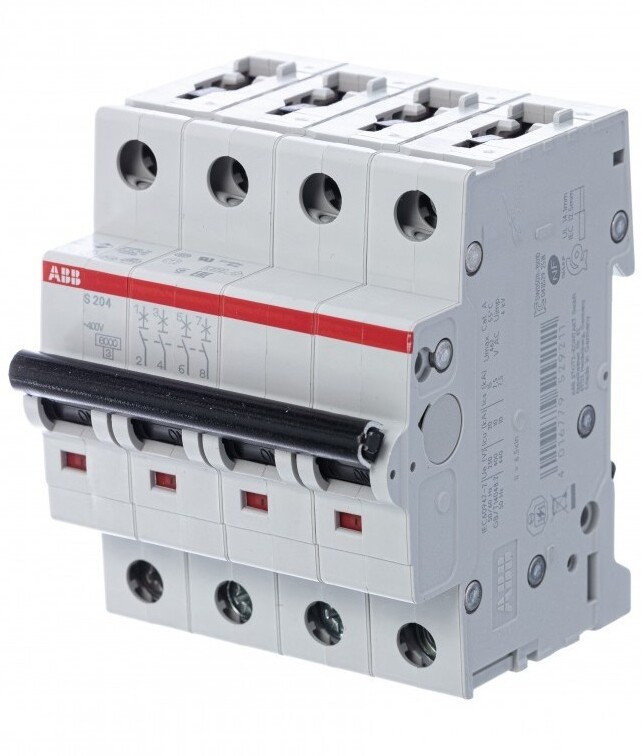 ABB S204 Автоматический выключатель 4P 3A (C) 6kA в Москве