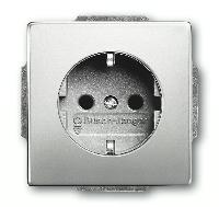 Розетка с заземлением с защитой от детей 16 А / 250 В~ Pure Сталь 2CKA002013A5374