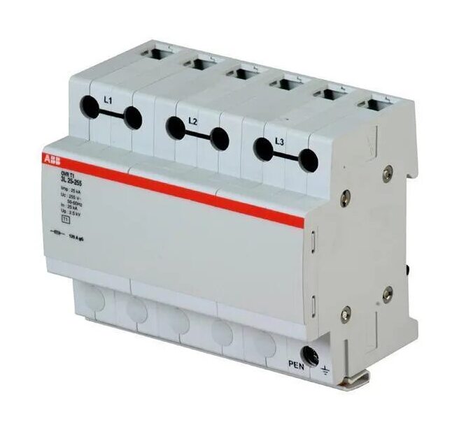 ABB OVR Ограничитель перенапряжения T1 3P 25 255 TS ( тип 1 ) арт. 2CTB815101R0600 в Москве