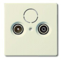 Розетка ТВ + радио оконечная (слоновая кость) 2CKA001724A2758 + 2CKA000230A0380
