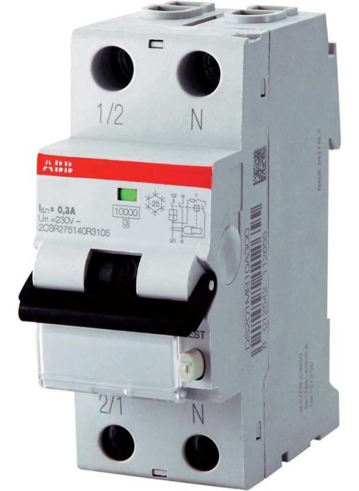 ABB DS201 L Дифференциальный автоматический выключатель C10 AC30 в Москве