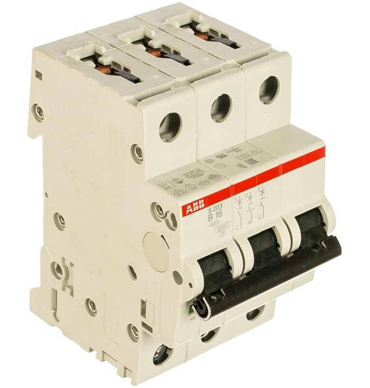 ABB S203 Автоматический выключатель 3P 16А (K) 6kA в Москве