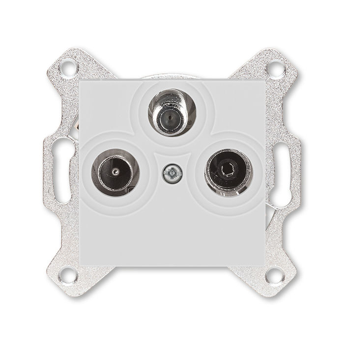 Розетка TV-R-SAT единственная ABB Levit, серый 2CHH083303A6016