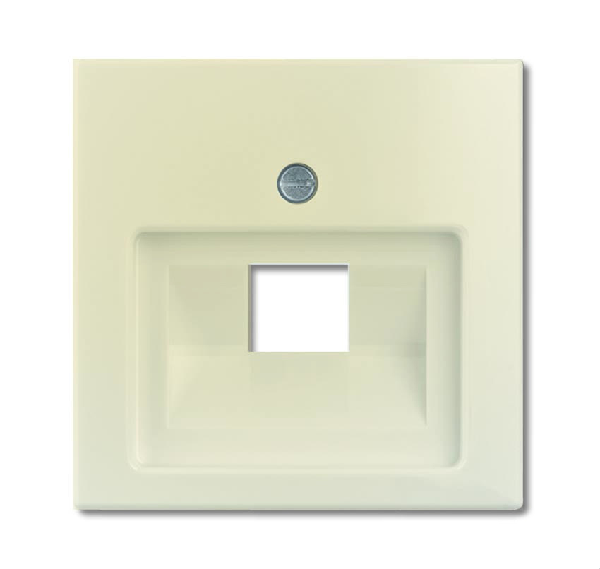 Розетка телефонная одинарная RJ-11/12 (механизм JUNG), ABB Basic 55, слоновая кость 2CKA001753A0098 + EPUAE8UPO
